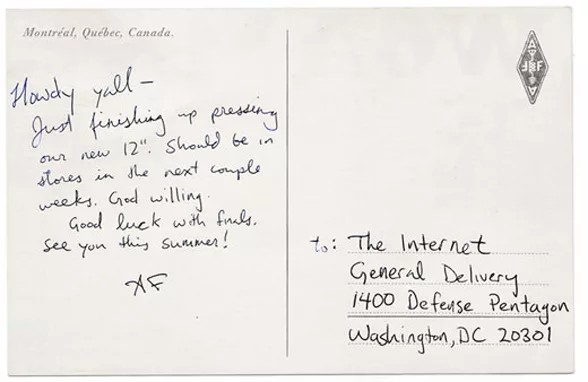 Arcade Fire Postcard